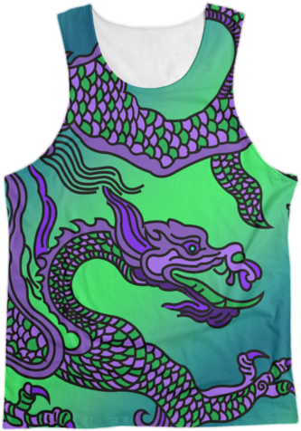 Gotham Threads New York City Clothing Green Gradient - Active Tank (333x476), Png Download