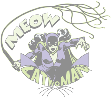 Dc Comics Meow Catwoman Men's Regular Fit T-shirt - Catwoman (400x344), Png Download