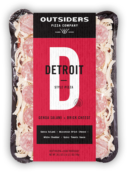 Detroit Style Genoa Salami And Brick Cheese Pizza - Outsiders Detroit Pizza Review (511x600), Png Download