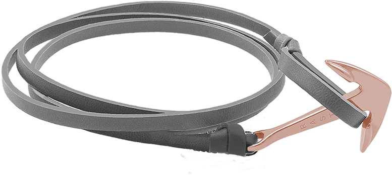 Rose Gold Anchor-grey - Belt (799x466), Png Download