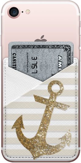 Casetify Iphone 7 Case - Glitter Anchor (282x560), Png Download