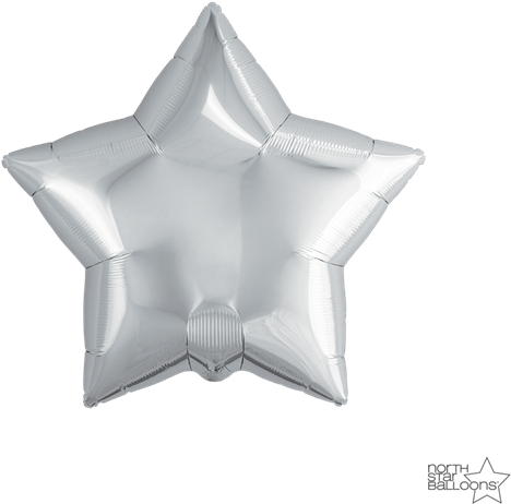 Picture Of Foil Balloon Silver Star 23cm - Silver Foil Star Balloon Png (600x600), Png Download