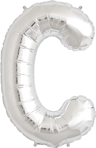34" Silver Letter C Foil Balloon - Balloon Letter C Png (500x500), Png Download