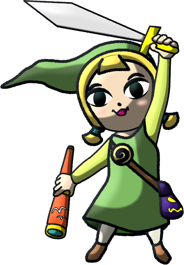 Aryll As Link - Aryll And Link (733x1054), Png Download