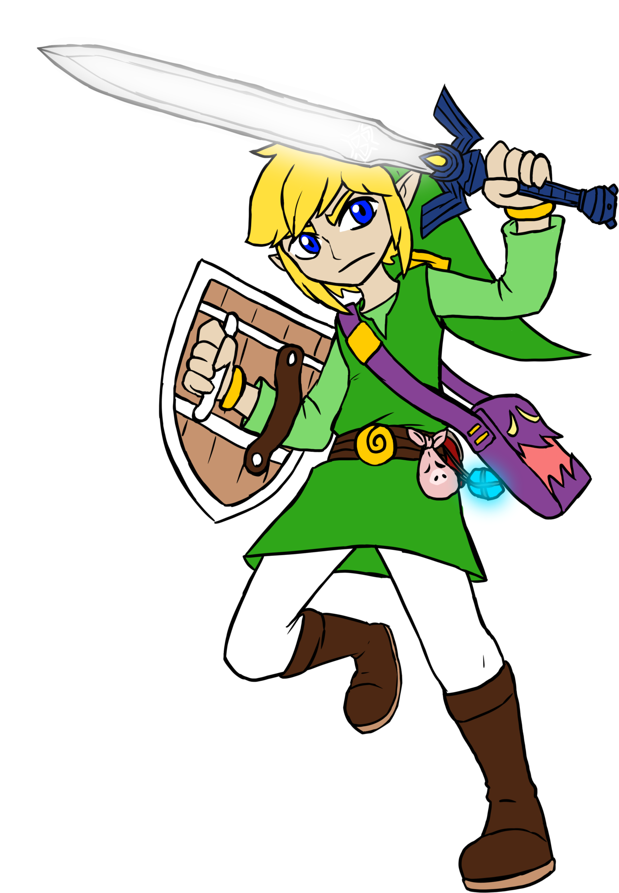 Link, Hero Of Wind - Link (1280x1856), Png Download
