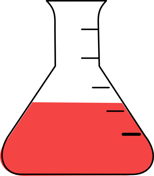 Flask Clip Art At Clker Com Vector - Flask Red (522x599), Png Download