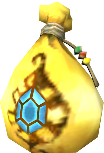Legend Of Zelda Rupee Bag (403x593), Png Download