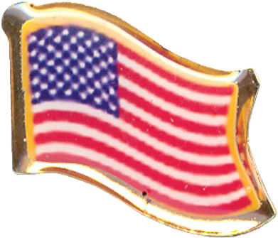 Usa Flag Pin - Tiger Claw Us Waving Flag Pin (400x400), Png Download