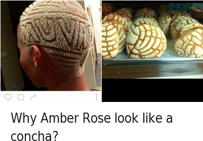 Amber Rose, Food, And Haircut - Amber Rose Hair Meme (400x300), Png Download