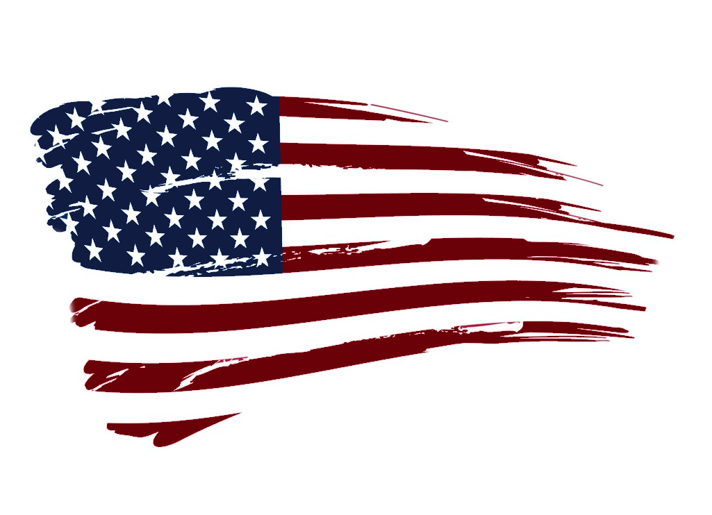 Colonial Flag Black And White Pictures To Pin On Pinterest - American Flag Logo No Background (1024x768), Png Download