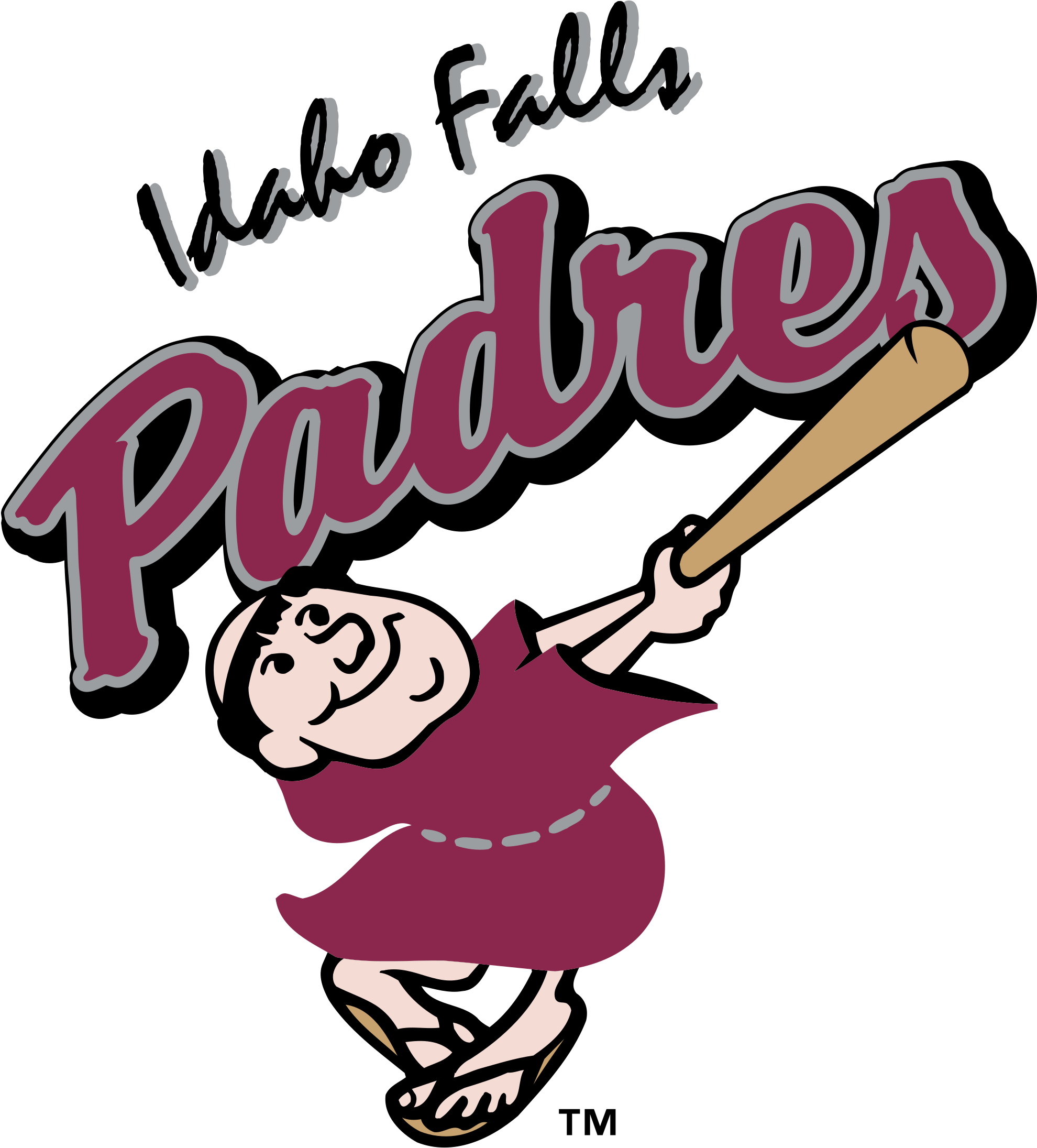 Idaho Falls Padres Logo Png Transparent - Mlb San Diego Padres Friar Logo Patch (2400x2400), Png Download