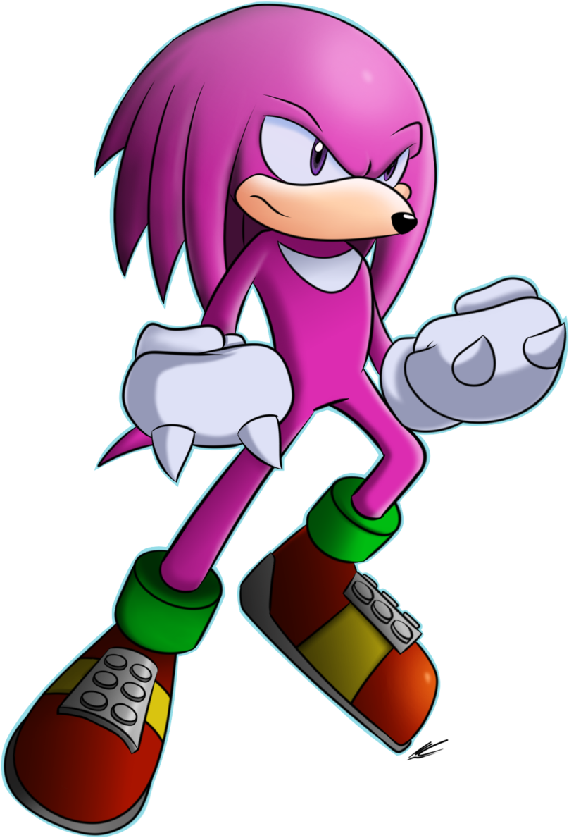 - - Hyper Knuckles Art (1024x1413), Png Download