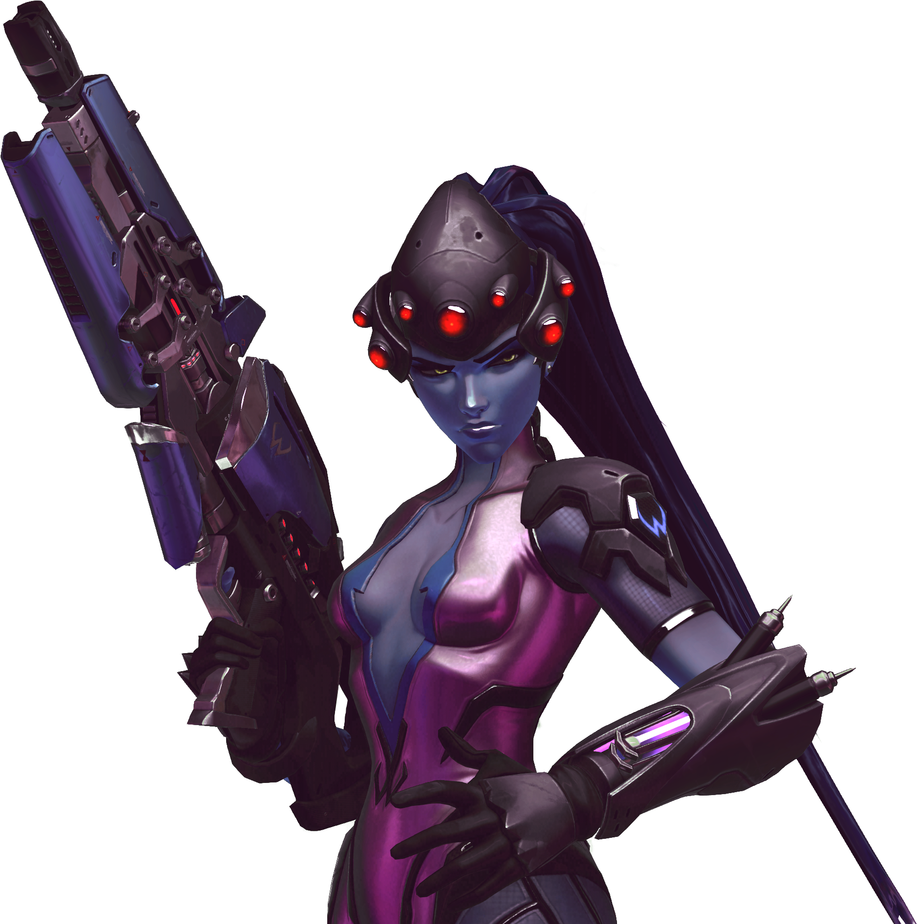 Cute Reaper And Widowmaker Drawings - Overwatch Widowmaker Render (1912x1928), Png Download