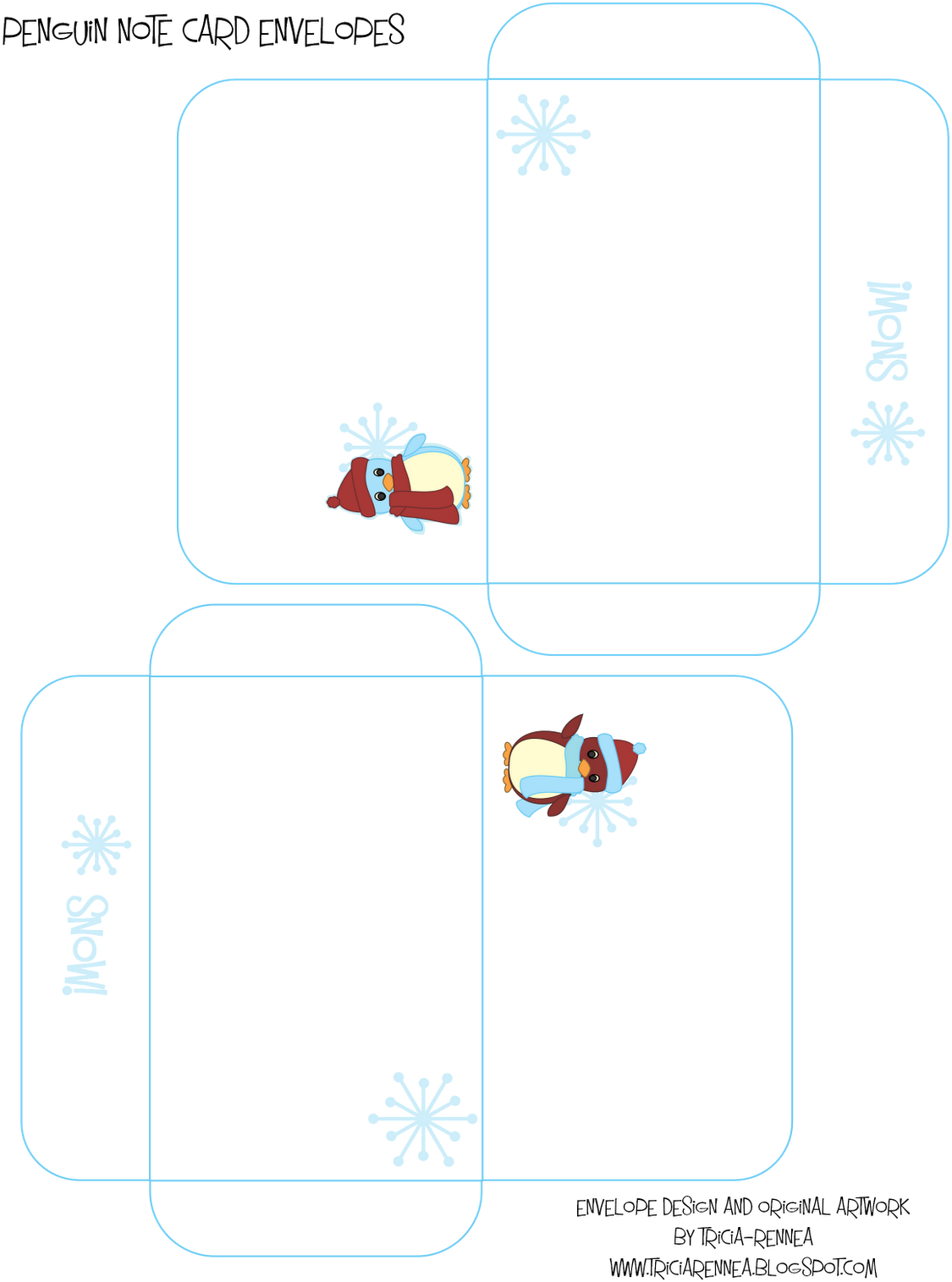 Penguin Mini Note Cards - Christmas Day (1236x1600), Png Download