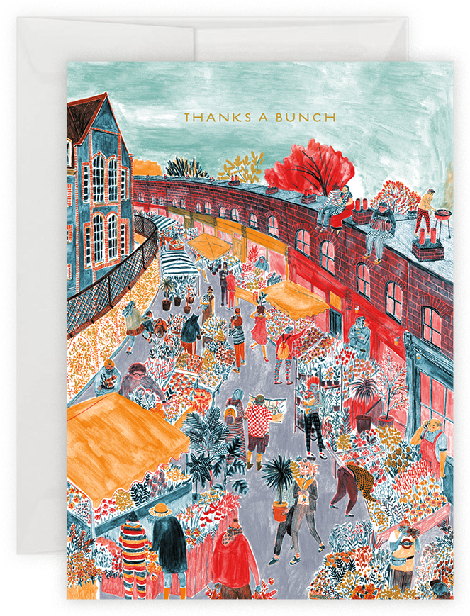 Thanks A Bunch Note Card Set (1000x1000), Png Download