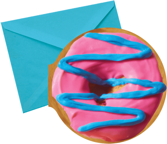 Blue And Pink Donut Scented Notecards - Iscream Sugarlicious! Frosting Scented Pink & Blue (550x550), Png Download