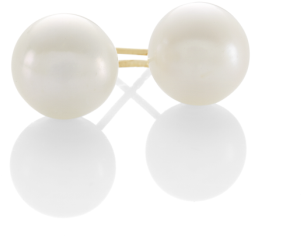 9ct 8mm Cultured Freshwater Pearl Earrings - Earring (350x350), Png Download