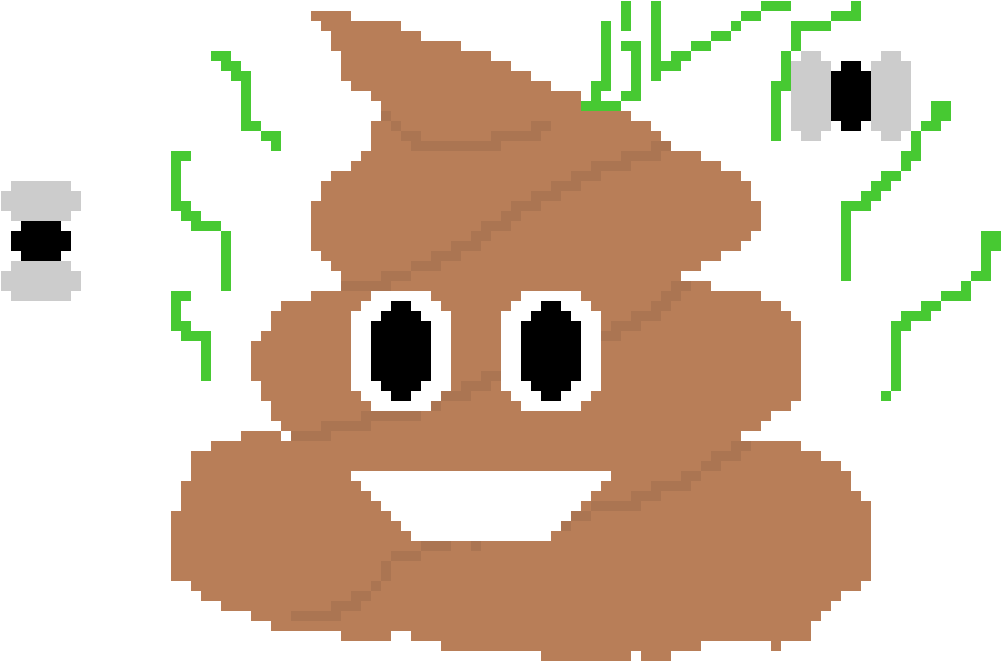 Poop Emoji - Poop Emoji Pixel Art Png (1120x690), Png Download