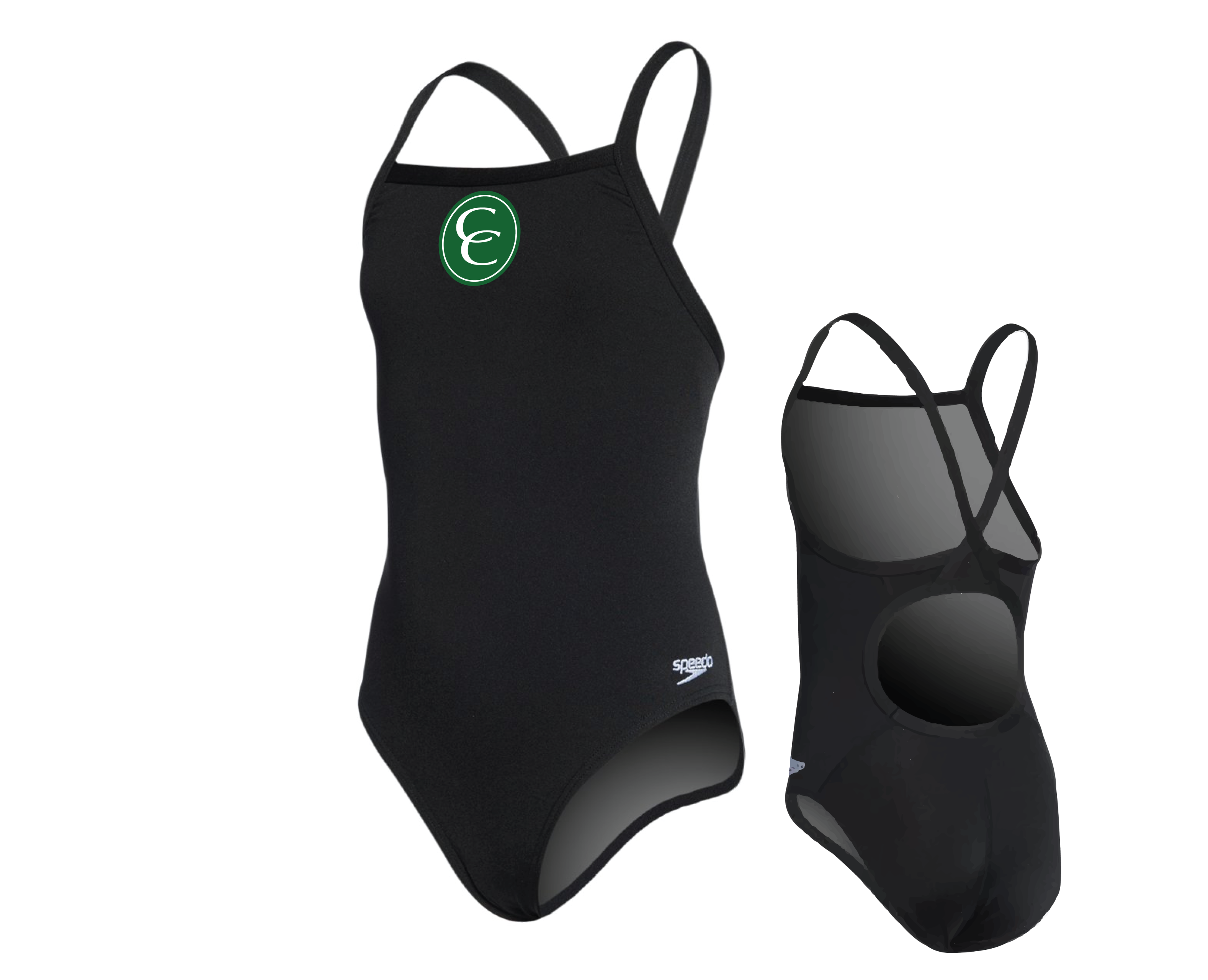 Training Swimsuit Black (3155x2560), Png Download