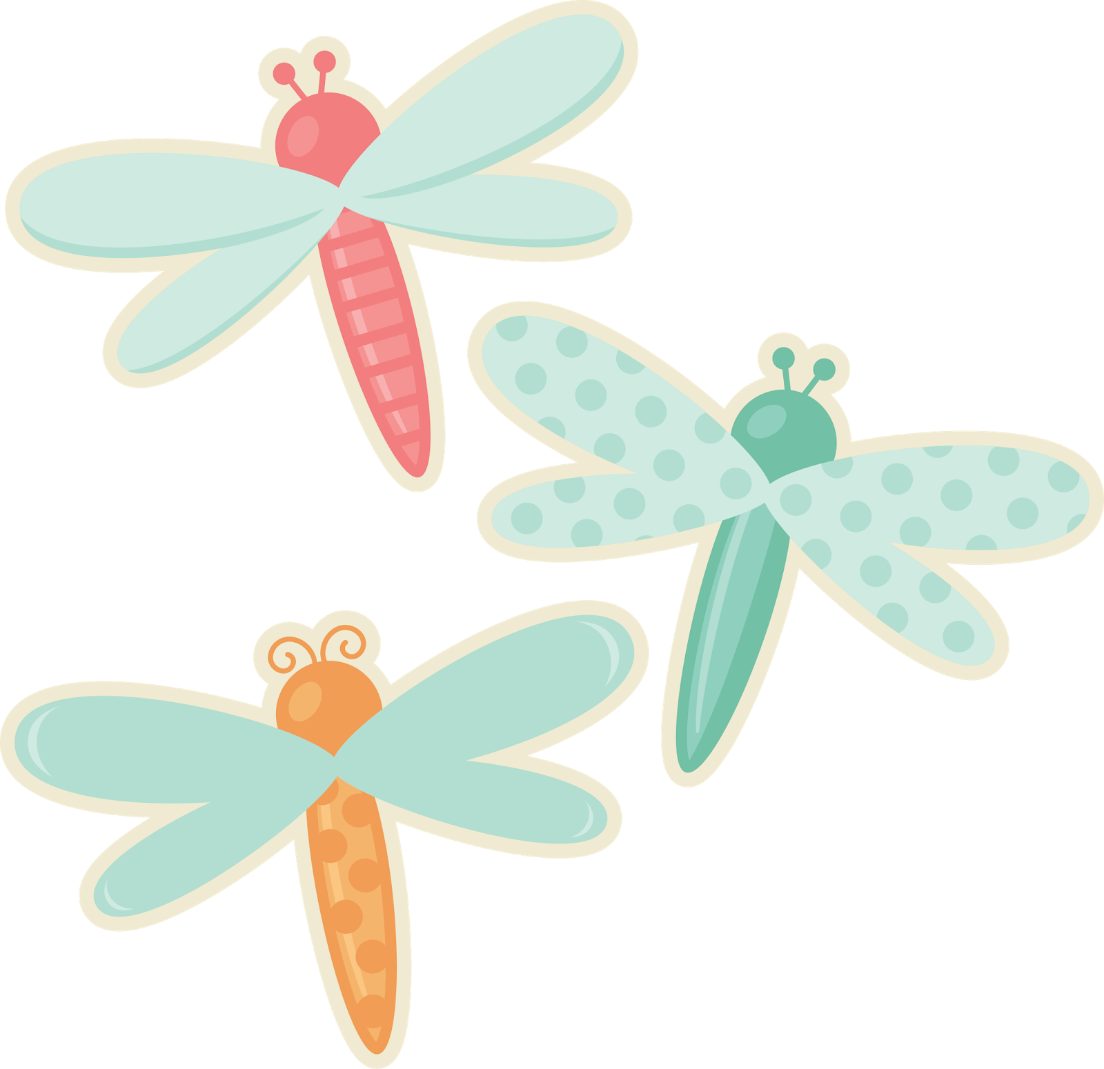 Daily Freebie Miss Kate Cuttables Dragonfly Set Svg - Clipart Dragonfly Cute (1600x1550), Png Download
