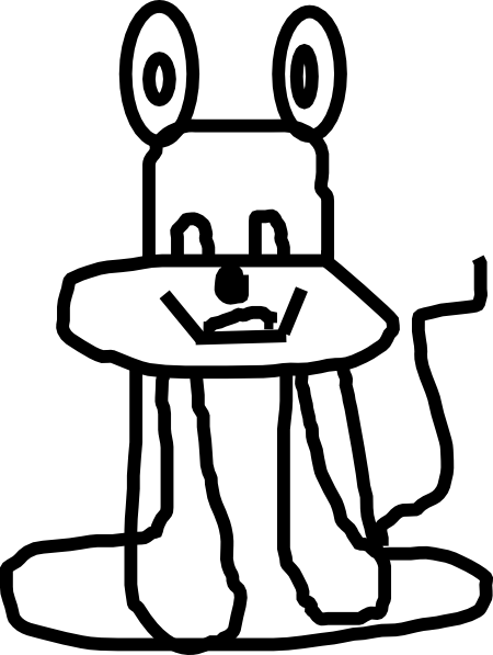 Balloon Mans Dog Open Mouth Clipart - Clip Art (450x597), Png Download