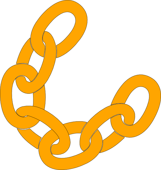 This Free Clipart Png Design Of Orange Chain Clipart - Clip Art Chain (564x593), Png Download