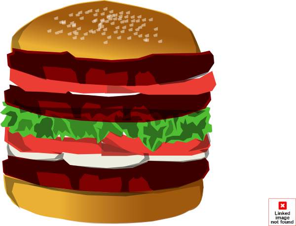 Triple Deck Clip Art - My Journal: 6x9 Blank Lined Journal - Burger Food (600x459), Png Download