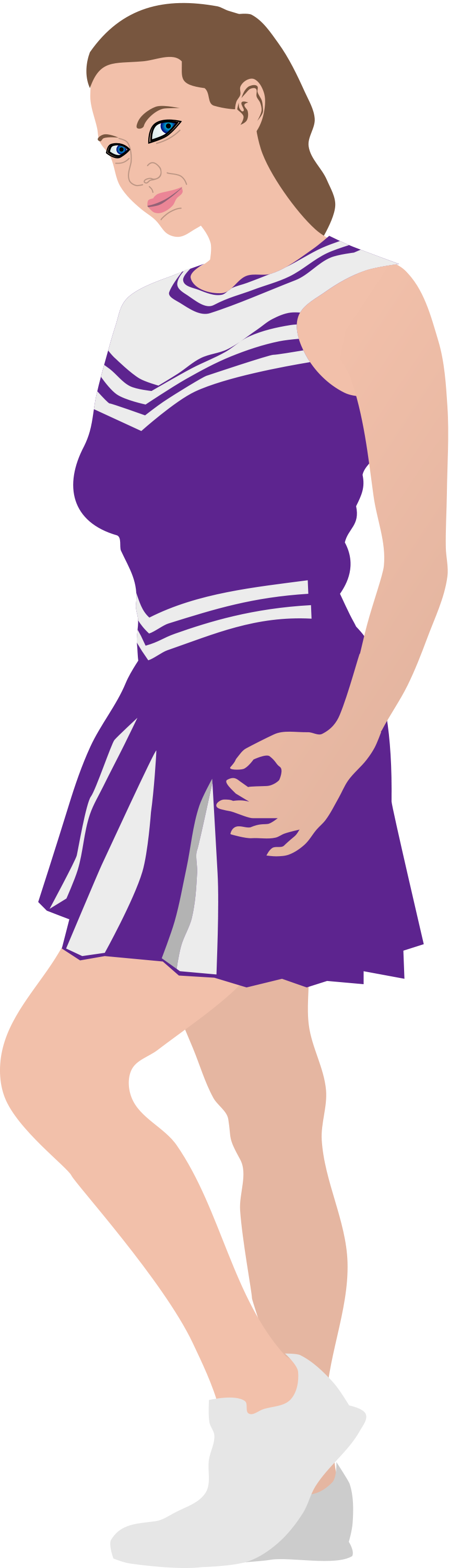 Cheerleading Jump Clipart Transparent Png - Cheerleading Clipart Transparent Background (860x3000), Png Download