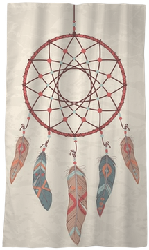 Vector Colorful Illustration Of Dream Catcher Sheer - Illustration (400x400), Png Download
