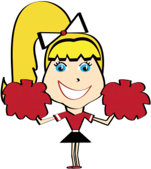 Free Download Red Cheerleader Clipart Cheerleading - Red And Black Cheerleader Clipart (518x582), Png Download