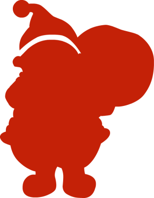 Santa Claus Silhouette Png - Christmas Magic City Thessaloniki (312x400), Png Download
