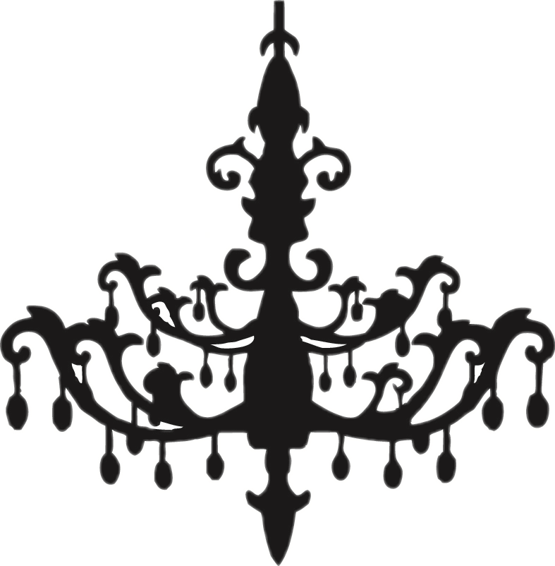 Chandelier Chanel Black Light Classy Freetoedit - Chandelier Silhouette Clip Art (787x802), Png Download
