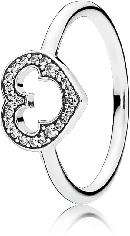 Disney Mickey Silhouette Ring - Mickey Mouse Pandora Ring (1000x1000), Png Download