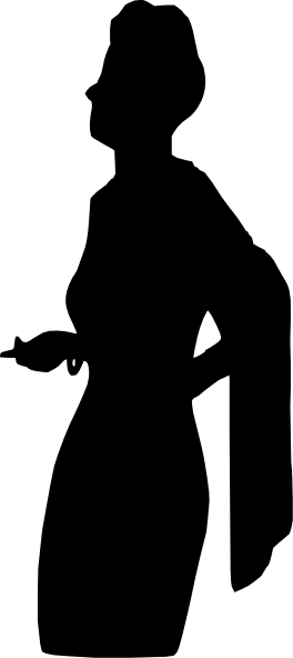 Source - Www - Clker - Com - Report - Muslim Woman - Woman In Saree Silhouette (264x592), Png Download