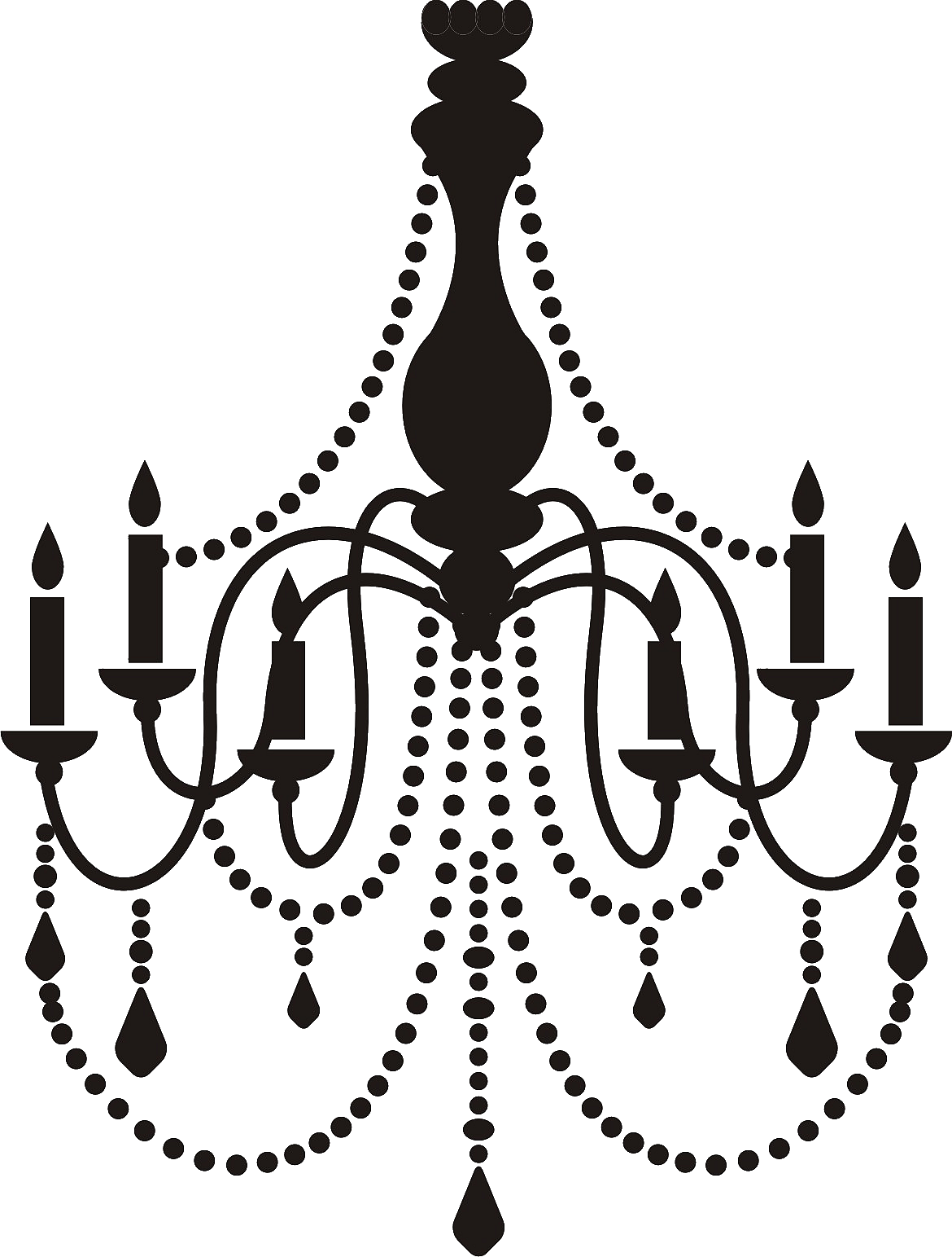 19 Best Chandelier Decal Images - Gold Chandelier Vector Png (1170x1543), Png Download