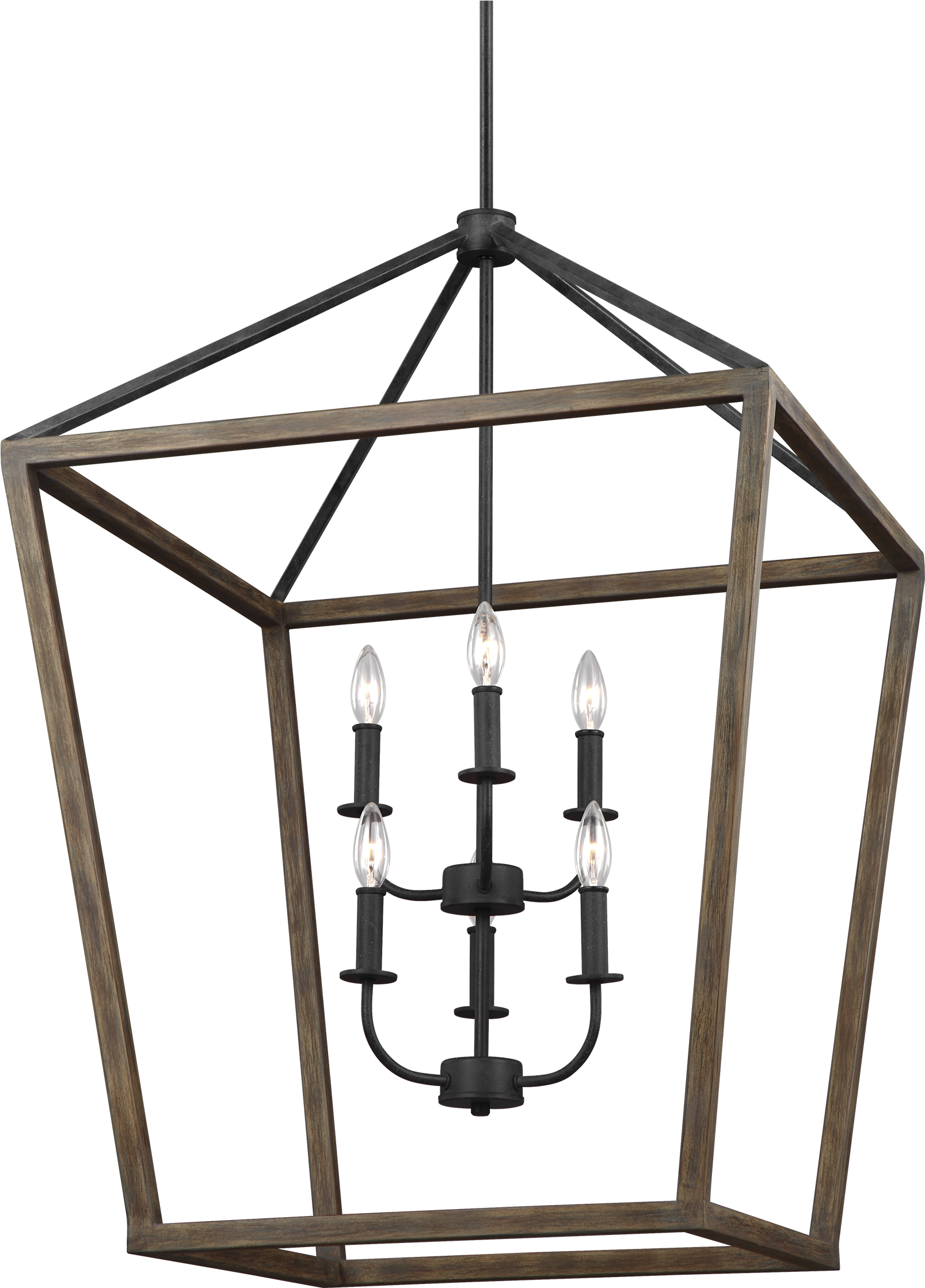 Gannet 6 Light Chandelier (1800x2474), Png Download