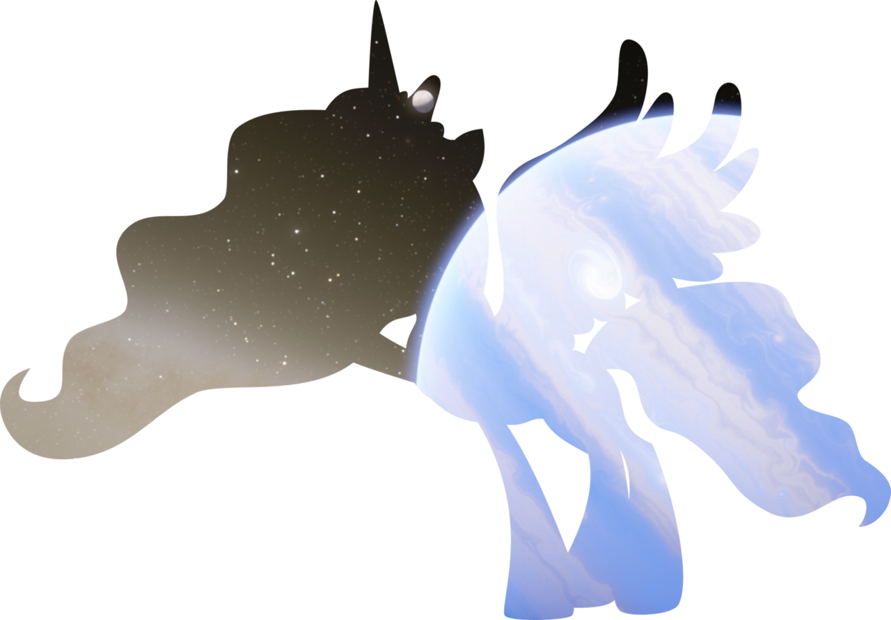 Iknowpony, Luna Eclipsed, Princess Luna, Safe, Silhouette, - Illustration (1280x890), Png Download