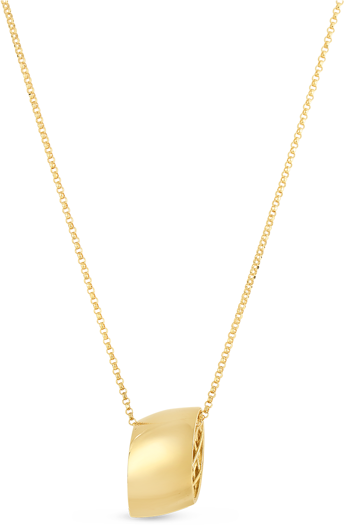 Roberto Coin Golden Gate 18k Yellow Gold Pendant - Pendant (1600x1600), Png Download
