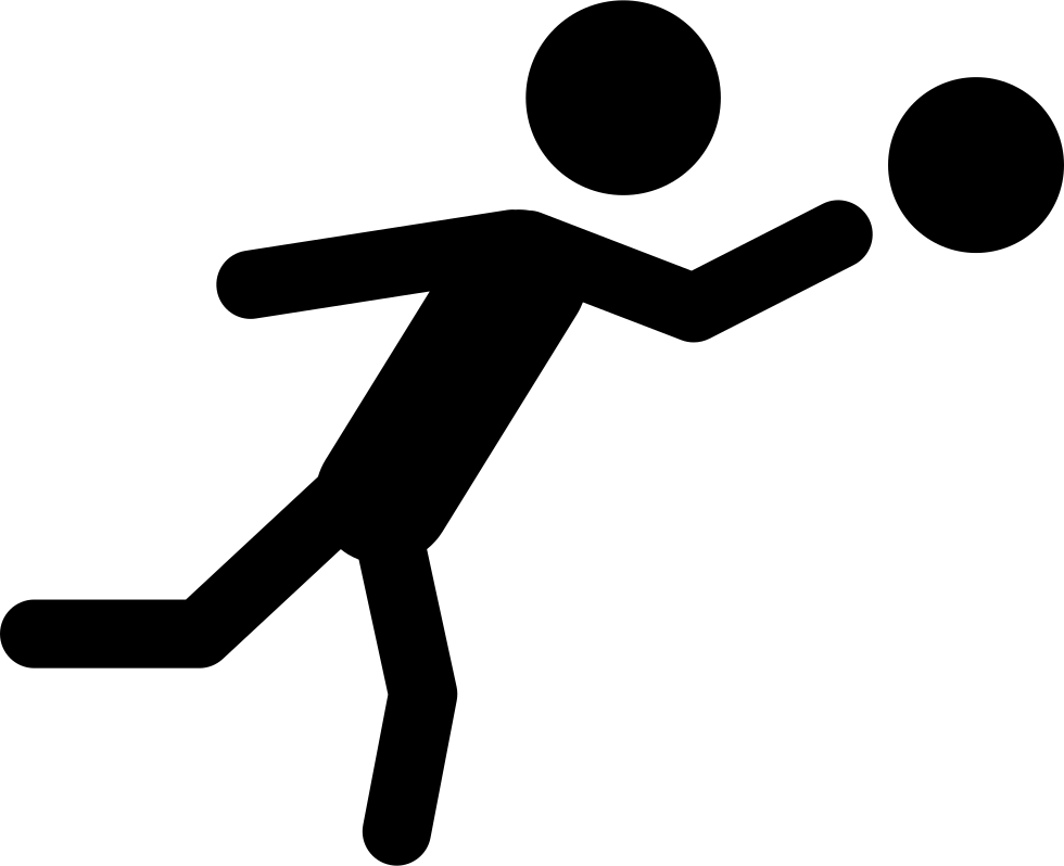 Soccer Player Silhouette With The Ball - Pictogramme Foot (980x798), Png Download