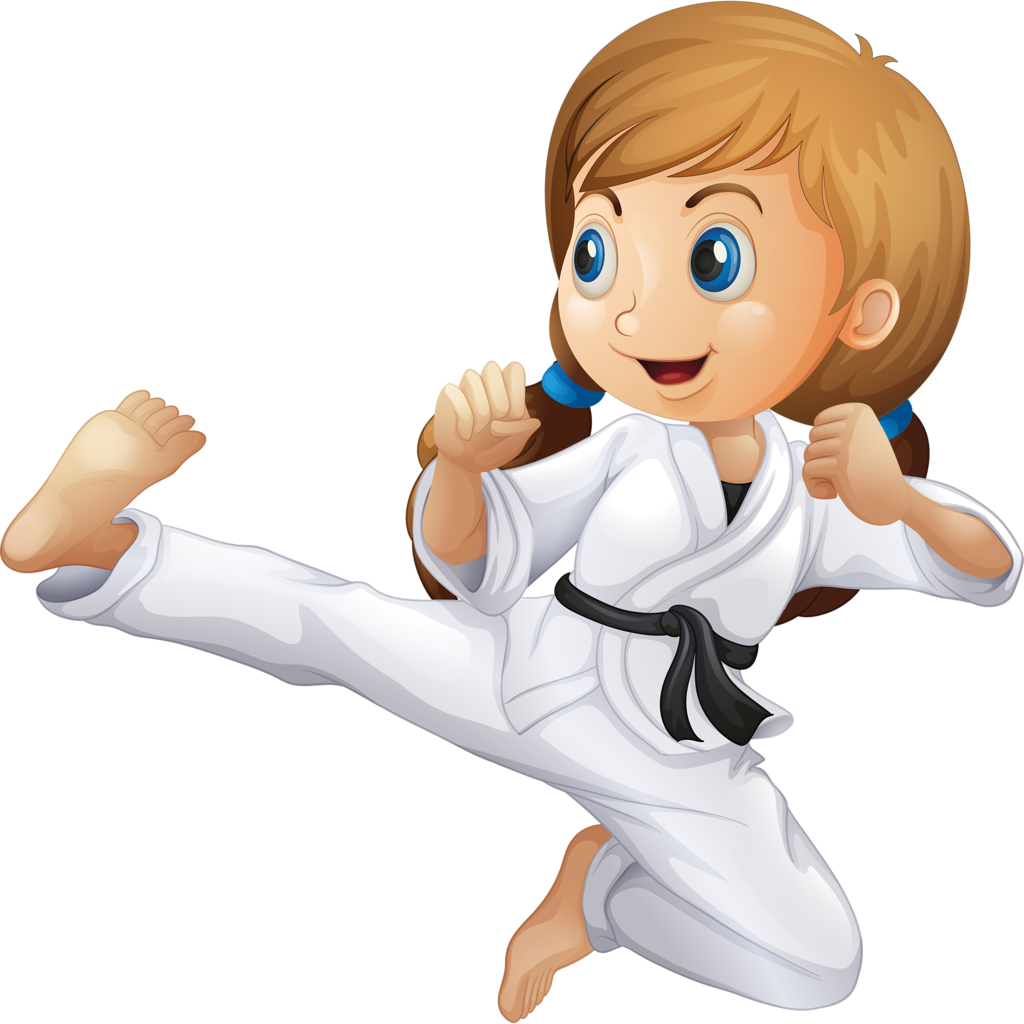 Karate Girl Silhouette Cuttable Design Cut File Vector - Karate Girl Cartoon (1024x1024), Png Download