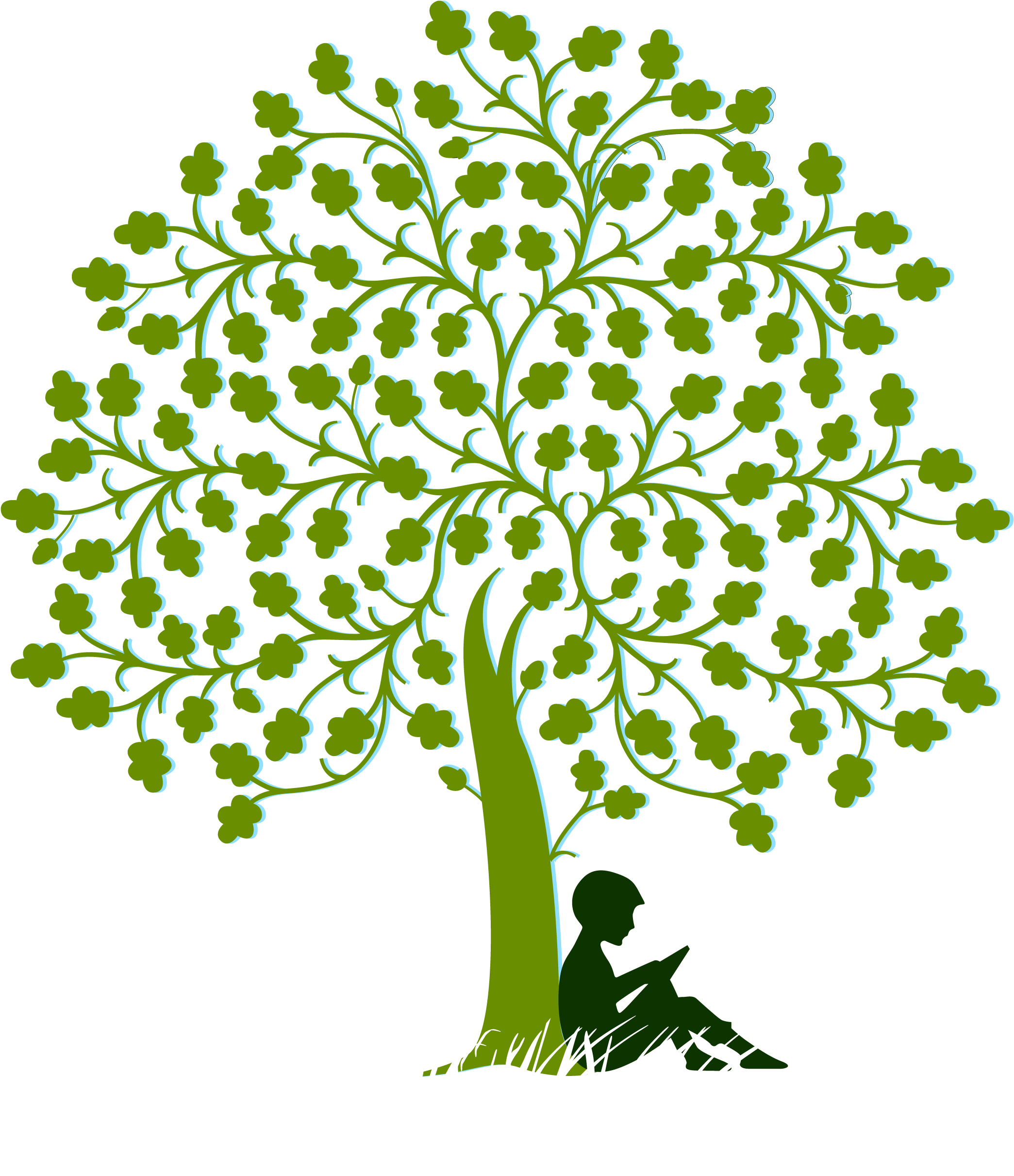 Improve - Wall Vinyl Decals Reading Book Tree Wall Vinyl Decal (2120x3000), Png Download