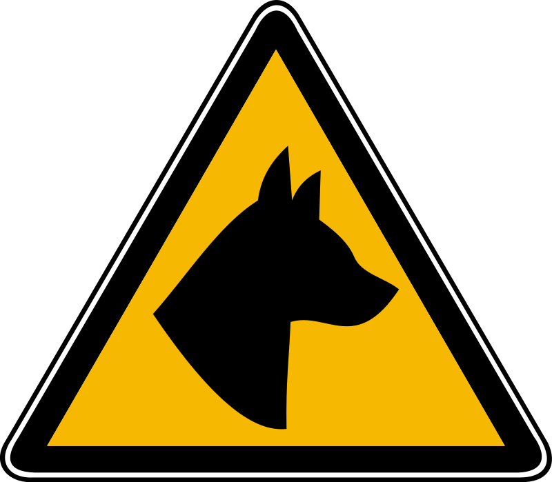 Eft For Abused German Shepherd - Precaucion Con El Perro (800x699), Png Download