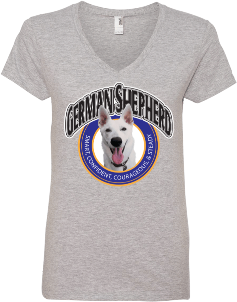 Berger The White German Shepherd Courageous Ladies - T-shirt (1024x1024), Png Download