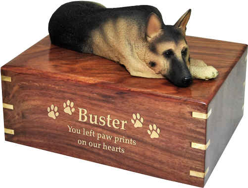 Wholesale German Shepherd Dog Urn Engraved With Gold - Urn For German Shepherd (500x500), Png Download