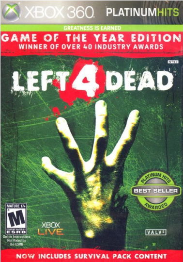 Left 4 Dead [xbox 360 Game] (500x539), Png Download
