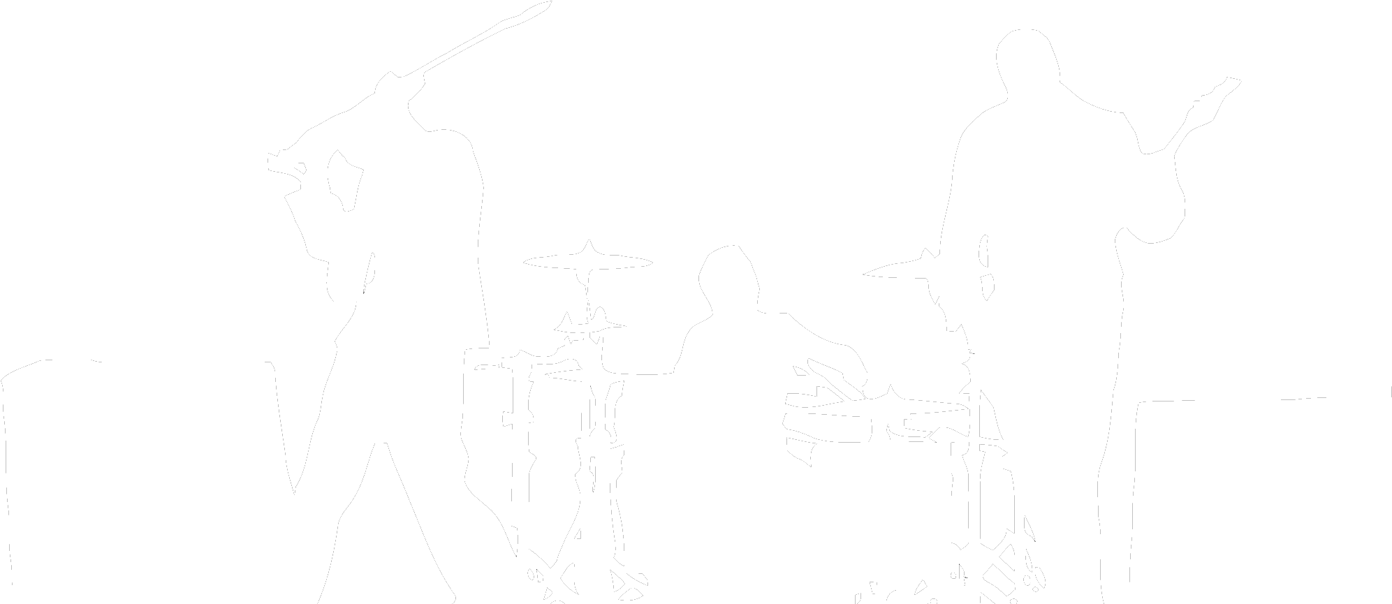 The Supermassive Muse Tribute Band - Muse Band Black And White (2084x996), Png Download
