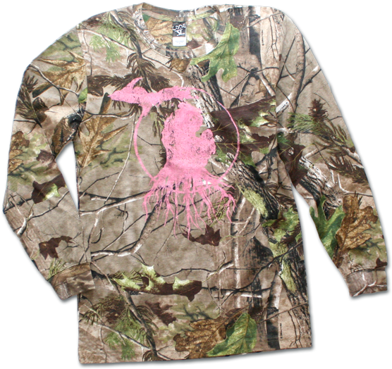 Long Sleeve Michigan Roots Logo Shirt - Camouflage (600x600), Png Download