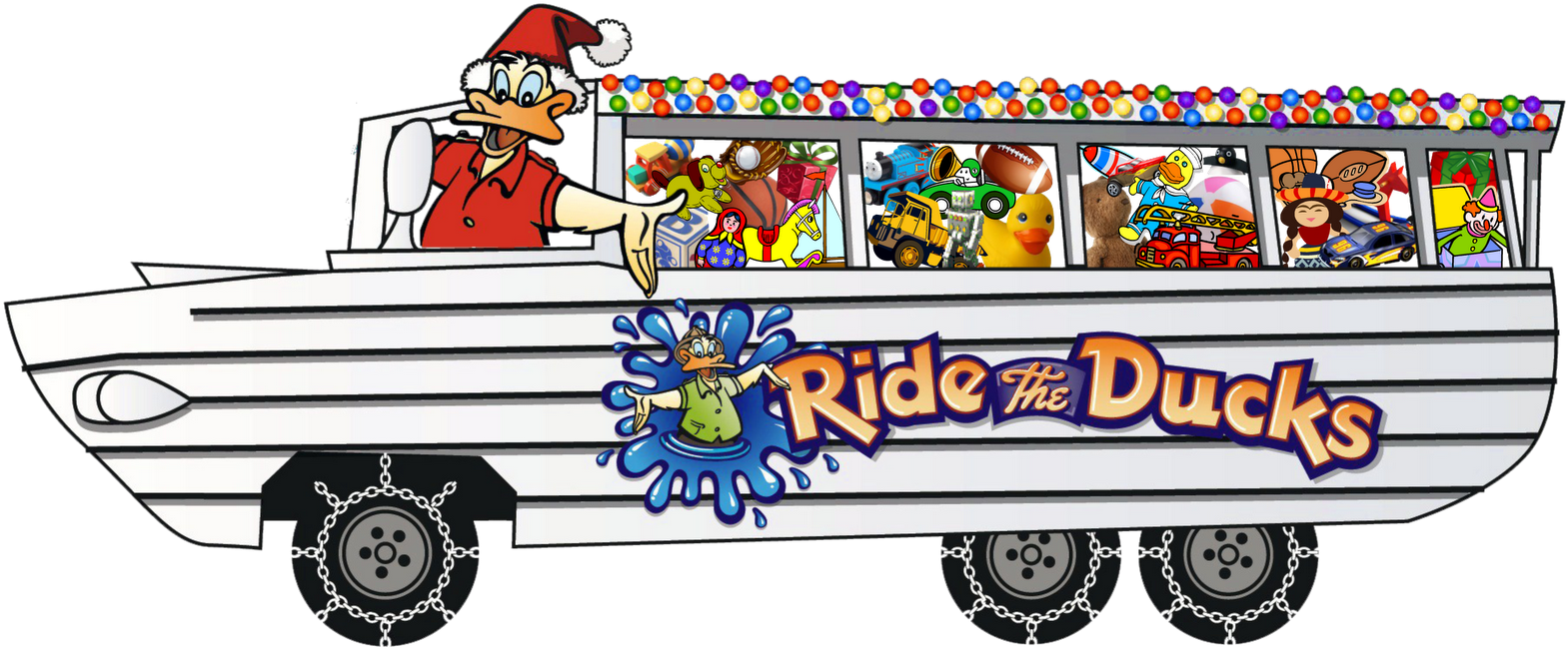 Donate A New, Unwrapped Toy At Any Ride The Ducks Location - Ride The Ducks Logo (1600x691), Png Download