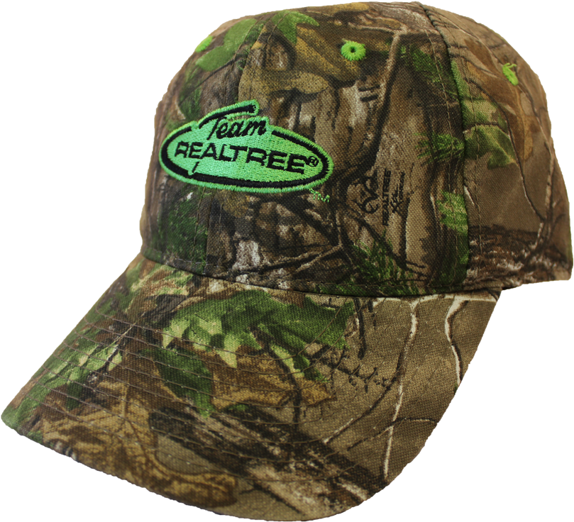 A Realtree® Camo Cap With Green Accent Patch And Matching - Green (848x774), Png Download