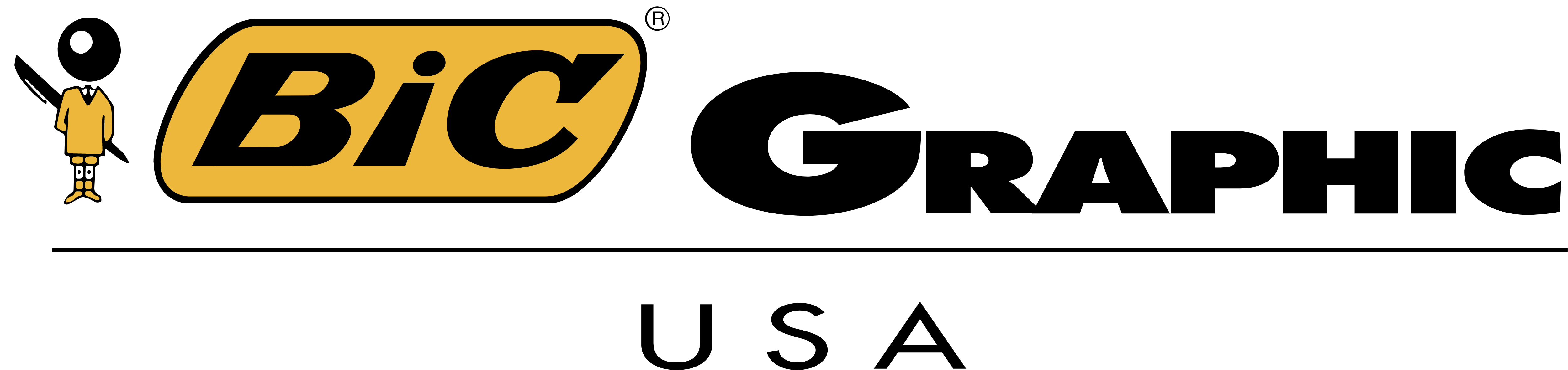 Bic Logo, Black, Svg - Blue Bic Pen Lid Desk Tidy By J-me (5000x1182), Png Download